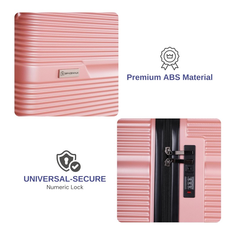 SPACEWALK GLOSTER Hard Case ABS Luggage, 107L, LARGE, 8 Spinner Wheels, TSA Lock, Anti-Theft Zip, Lightweight & Durable, 3-Year Warranty, Made in India SPACEWALK GLOSTER Hard Case ABS Luggage, 107L, LARGE, 8 Spinner Wheels, TSA Lock, Anti-Theft Zip, Lightweight & Durable, 3-Year Warranty, Made in India