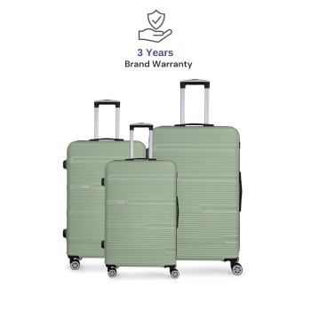 Spacewalk Gloster Hard Luggage Set of 3, 57 cm, 67 cm & 77 cm, 8 Wheels, 3 Year Warranty, Pista Green Spacewalk Gloster Hard Luggage Set of 3, 57 cm, 67 cm & 77 cm, 8 Wheels, 3 Year Warranty, Pista Green