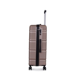 SPACEWALK GLOSTER Hard Luggage, 76L, MEDIUM, Smooth 8 Spinner Wheels, Durable Hard Case ABS Material, Anti-Theft Zip, TSA Lock, Lightweight, Ergonomic Telescopic Handle, 3-Year Warranty