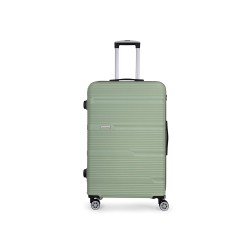 Spacewalk Gloster Hard Luggage, 67 cm, 8 Wheels, 3 Year Warranty, Pista Green