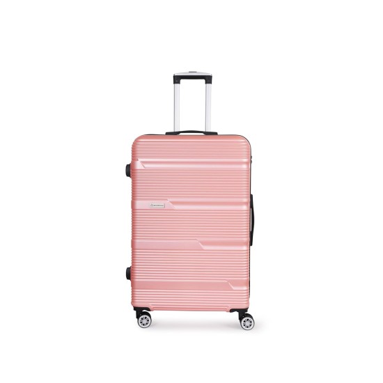 Spacewalk Gloster Hard Luggage, 67 cm, 8 Wheels, 3 Year Warranty, Pink