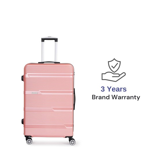 Spacewalk Gloster Hard Luggage, 67 cm, 8 Wheels, 3 Year Warranty, Pink