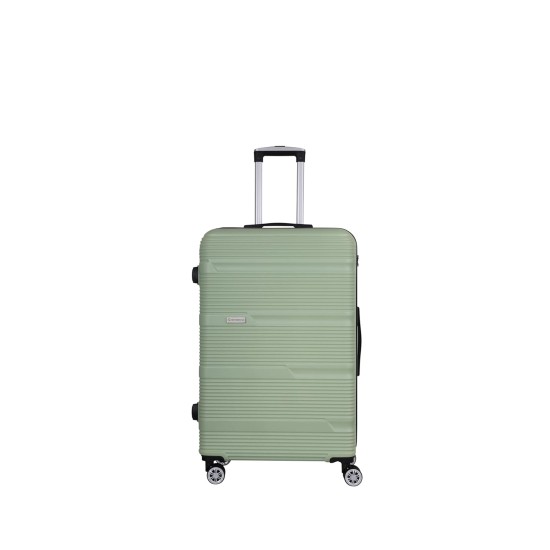 Spacewalk Gloster Hard Luggage, 57 cm, 8 Wheels, 3 Year Warranty, Pista Green