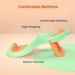 LuvLap Baby Bath Seat 0-12 Months, Durable, Non-Slip, Safe & Comfortable Baby Bather (Green)