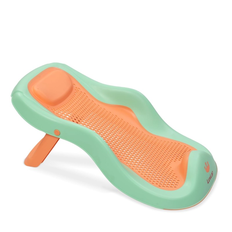 LuvLap Baby Bath Seat 0-12 Months, Durable, Non-Slip, Safe and Comfortable Baby Bather (Green)