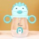 R for Rabbit Spikey Premium Baby Straw Sipper with Anti Gravity Ball | Zero Spill Sippy Cup with Soft Silicone Straw BPA Free & Non Toxic Leak Proof for Kids 9+ Months - (320 ml, Lake Blue)