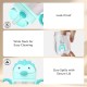 R for Rabbit Spikey Premium Baby Straw Sipper with Anti Gravity Ball | Zero Spill Sippy Cup with Soft Silicone Straw BPA Free & Non Toxic Leak Proof for Kids 9+ Months - (320 ml, Lake Blue)