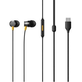 realme Buds 3 Wired in Ear Earphone with Type-C Jack,in-line Microphone, 9mm Drivers, Intigrated Controls (Black)