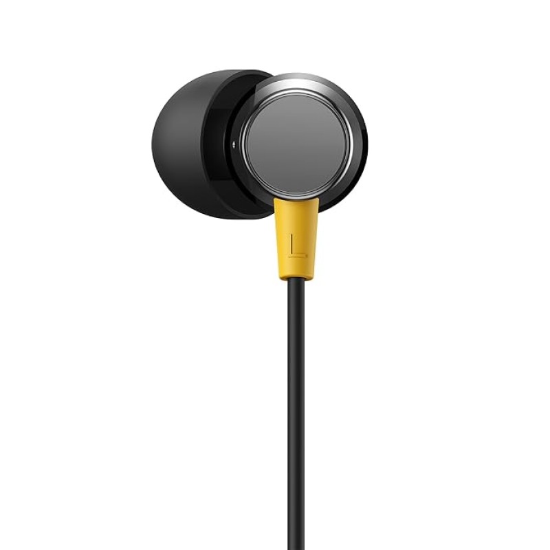 realme Buds 3 Wired in Ear Earphone with Type-C Jack,in-line Microphone, 9mm Drivers, Intigrated Controls (Black)