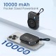 Portronics Power Shutter 10000mAh 15W Magnetic Wireless Fast Charging Powerbank with in-Built Type C & 8 Pin Cable, 22.5W Type C PD Output, Type C Bidirectional Port, LED Display (Black)