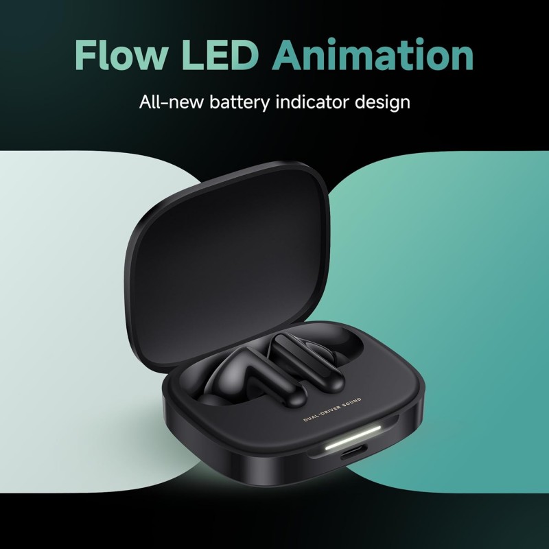 (Refurbished) Redmi Buds 6, Dual Driver TWS in Ear Earbuds, 49dB Hybrid Active Noise Cancellation, Spatial Audio, Dual Device Connection, Quad Mic AI ENC, 42 Hrs Playtime, Custom EQ, Wireless Earbuds (Black) (Refurbished) Redmi Buds 6, Dual Driver TWS in Ear Earbuds, 49dB Hybrid Active Noise Cancellation, Spatial Audio, Dual Device Connection, Quad Mic AI ENC, 42 Hrs Playtime, Custom EQ, Wireless Earbuds (Black)