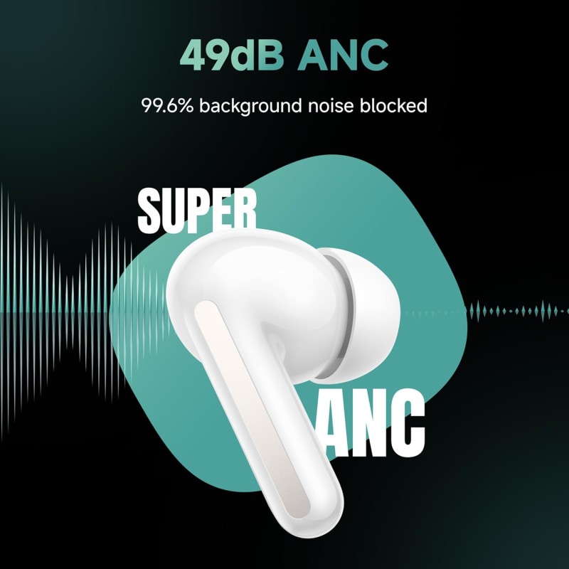 (Refurbished) Redmi Buds 6, Dual Driver TWS in Ear Earbuds, 49dB Hybrid Active Noise Cancellation, Spatial Audio, Dual Device Connection, Quad Mic AI ENC, 42 Hrs Playtime, Custom EQ, Wireless Earbuds (Black) (Refurbished) Redmi Buds 6, Dual Driver TWS in Ear Earbuds, 49dB Hybrid Active Noise Cancellation, Spatial Audio, Dual Device Connection, Quad Mic AI ENC, 42 Hrs Playtime, Custom EQ, Wireless Earbuds (Black)