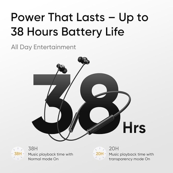 realme Buds Wireless 5 ANC in Ear Bluetooth Headphones,50dB ANC, 13.6mm Dynamic Bass Driver,360° Spatial Audio,45ms Low Latency,Upto 38hrs Playback,IP55 Rating,Dual Device Connection (Midnight Black)