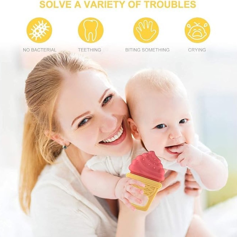 EpiskeyTeething Baby Chew Toys, BPA-Free Baby Teething Toy for Babies 0-6 Months. Natural Organic Freezer Safe Specialized Teether Toys for Toddlers, Relief Gingival Pain (3D TEETHER) EpiskeyTeething Baby Chew Toys, BPA-Free Baby Teething Toy for Babies 0-6 Months. Natural Organic Freezer Safe Specialized Teether Toys for Toddlers, Relief Gingival Pain (3D TEETHER)