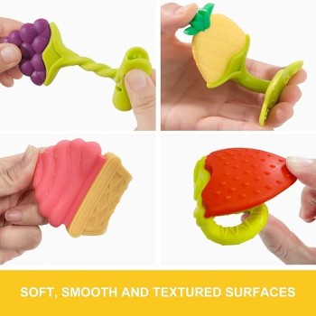 EpiskeyTeething Baby Chew Toys, BPA-Free Baby Teething Toy for Babies 0-6 Months. Natural Organic Freezer Safe Specialized Teether Toys for Toddlers, Relief Gingival Pain (3D TEETHER) EpiskeyTeething Baby Chew Toys, BPA-Free Baby Teething Toy for Babies 0-6 Months. Natural Organic Freezer Safe Specialized Teether Toys for Toddlers, Relief Gingival Pain (3D TEETHER)