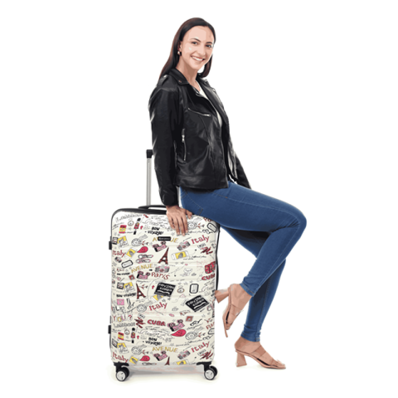 Spacewalk Cadillac Special Edition PC + ABS Luggage, 77 cm, 8 Wheels, 3 Year Warranty Spacewalk Cadillac Special Edition PC + ABS Luggage, 77 cm, 8 Wheels, 3 Year Warranty