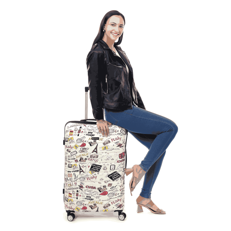 Spacewalk Cadillac Special Edition Luggage, 67 cm, 8 Wheels, 3 Year Warranty Spacewalk Cadillac Special Edition Luggage, 67 cm, 8 Wheels, 3 Year Warranty