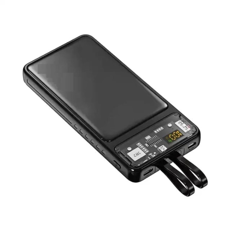 (Refurbished) PremiumAV 10000mAh Power Bank, 22.5W Fast Charging| Buit-in 2-in-1 Cables | 2 Output Ports and 2 Input | Digital Display |for iPhone, Smartphones (Black) (Refurbished) PremiumAV 10000mAh Power Bank, 22.5W Fast Charging| Buit-in 2-in-1 Cables | 2 Output Ports and 2 Input | Digital Display |for iPhone, Smartphones (Black)