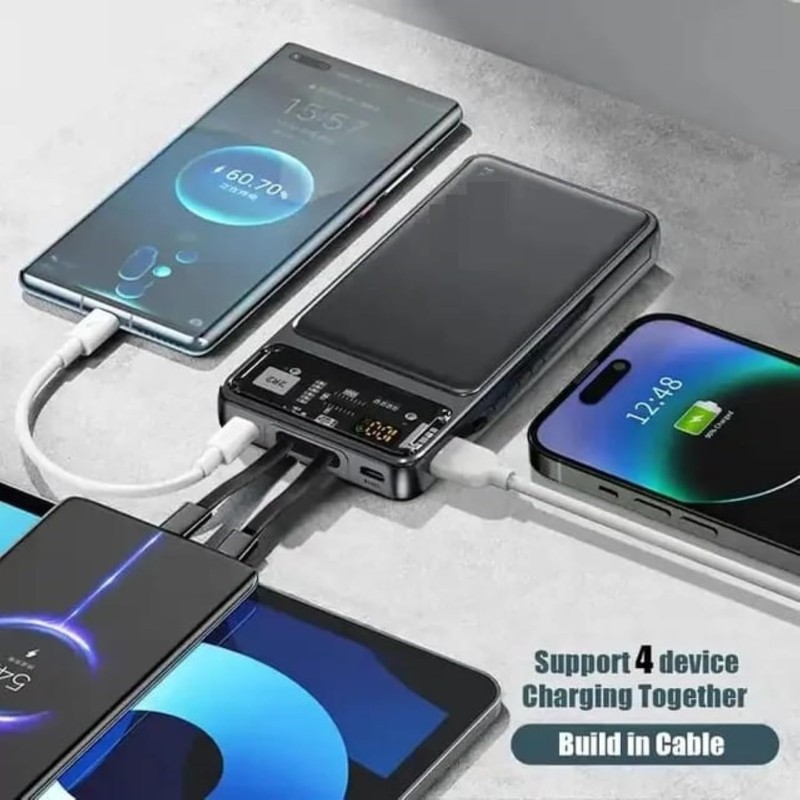(Refurbished) PremiumAV 10000mAh Power Bank, 22.5W Fast Charging| Buit-in 2-in-1 Cables | 2 Output Ports and 2 Input | Digital Display |for iPhone, Smartphones (Black) (Refurbished) PremiumAV 10000mAh Power Bank, 22.5W Fast Charging| Buit-in 2-in-1 Cables | 2 Output Ports and 2 Input | Digital Display |for iPhone, Smartphones (Black)