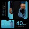 (Refurbished) HAMMER Vibe ENC Bluetooth Headphone, 40mm Driver, Dual Pairing, 60hrs Playtime, Voice Assistant, BT V5.4, Game Mode, Soft Cushions, Lightweight Headphones for Music, Gaming and Calls (Blue) (Refurbished) HAMMER Vibe ENC Bluetooth Headphone, 40mm Driver, Dual Pairing, 60hrs Playtime, Voice Assistant, BT V5.4, Game Mode, Soft Cushions, Lightweight Headphones for Music, Gaming and Calls (Blue)