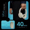 (Refurbished) HAMMER Vibe ENC Bluetooth Headphone, 40mm Driver, Dual Pairing, 60hrs Playtime, Voice Assistant, BT V5.4, Game Mode, Soft Cushions, Lightweight Headphones for Music, Gaming and Calls (Beige) (Refurbished) HAMMER Vibe ENC Bluetooth Headphone, 40mm Driver, Dual Pairing, 60hrs Playtime, Voice Assistant, BT V5.4, Game Mode, Soft Cushions, Lightweight Headphones for Music, Gaming and Calls (Beige)