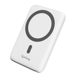 Lifelong Electronics 10000mAh Magsafe Wireless Fast Charging Power Bank for iPhone and All Wireless Qi Enabled Phones & Devices | QC 3.0 Powerbank (22.5W Output) | Strong Magnet + Extra Magnetic Ring