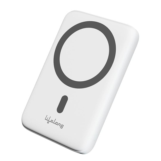 Lifelong Electronics 10000mAh Magsafe Wireless Fast Charging Power Bank for iPhone and All Wireless Qi Enabled Phones & Devices | QC 3.0 Powerbank (22.5W Output) | Strong Magnet + Extra Magnetic Ring Lifelong Electronics 10000mAh Magsafe Wireless Fast Charging Power Bank for iPhone and All Wireless Qi Enabled Phones & Devices | QC 3.0 Powerbank (22.5W Output) | Strong Magnet + Extra Magnetic Ring