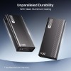 (Refurbished) Boat Energyshroom PB401 20000 mAh 22.5W Fast Charging Power Bank (4X Output Ports, Supports Android, iPhone, Tablets, Earbuds, etc.) (Carbon Black), USB Type C