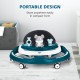 Amazon Brand - Supples Baby Walker (Musical) | Kids Walker with Toys | Baby Walkers for Boys & Girls 9+ Months | Adjustable Height Walker with RGB Lights | Sea Green & White