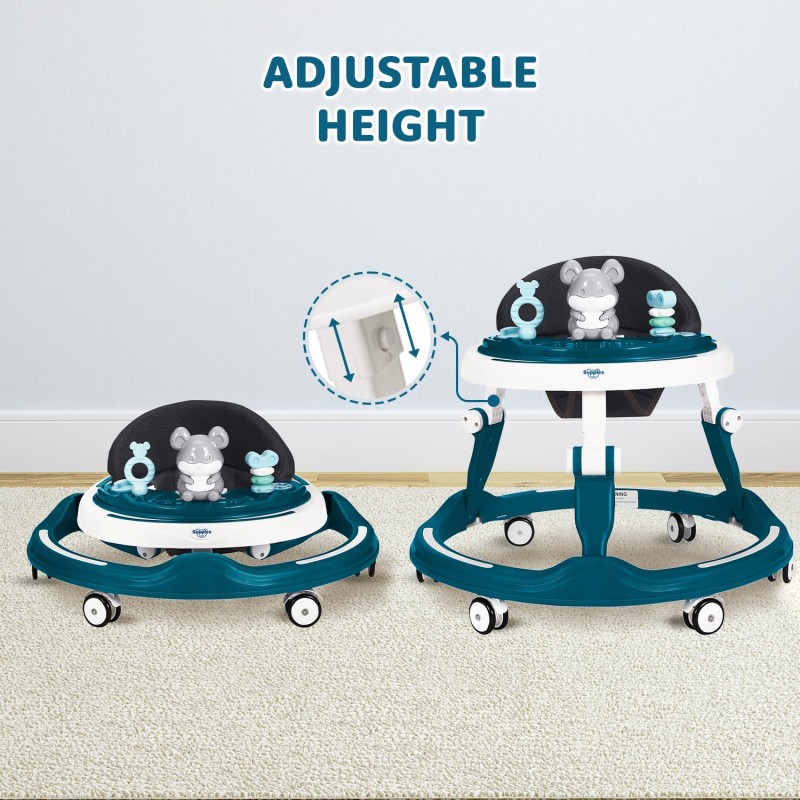 Amazon Brand - Supples Baby Walker (Musical) | Kids Walker with Toys | Baby Walkers for Boys & Girls 9+ Months | Adjustable Height Walker with RGB Lights | Sea Green & White Amazon Brand - Supples Baby Walker (Musical) | Kids Walker with Toys | Baby Walkers for Boys & Girls 9+ Months | Adjustable Height Walker with RGB Lights | Sea Green & White