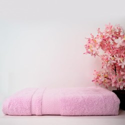 Cuddle Cotton Regalia Zero Twist Bath Towel, 600 GSM, 75 cm x 150 cm, Rose Pink