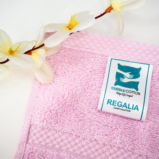 Cuddle Cotton Regalia Zero Twist Bath Towel, 600 GSM, 75 cm x 150 cm, Rose Pink