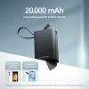 (Refurbished) Ambrane 20000mAh Small Pocket Size Powerbank, Hanging InBuilt Type C Cable, 22.5W Fast Charging, Type C PD & USB Output for iPhone, Android Mobiles & Other Devices (MiniCharge 20, Black-Blue) (Refurbished) Ambrane 20000mAh Small Pocket Size Powerbank, Hanging InBuilt Type C Cable, 22.5W Fast Charging, Type C PD & USB Output for iPhone, Android Mobiles & Other Devices (MiniCharge 20, Black-Blue)