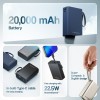 (Refurbished) Ambrane 20000mAh Small Pocket Size Powerbank, Hanging InBuilt Type C Cable, 22.5W Fast Charging, Type C PD & USB Output for iPhone, Android Mobiles & Other Devices (MiniCharge 20, Black-Blue) (Refurbished) Ambrane 20000mAh Small Pocket Size Powerbank, Hanging InBuilt Type C Cable, 22.5W Fast Charging, Type C PD & USB Output for iPhone, Android Mobiles & Other Devices (MiniCharge 20, Black-Blue)
