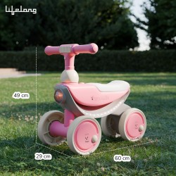 Lifelong Cuppy Vroomie Kids Ride-On Bike with Music & Lights|Push Rideon 1+ Years|Fun & Safe Toddler Bike|Durable Indoor & Outdoor Toy Vehicle for Boys & Girls|Easy-to-Ride