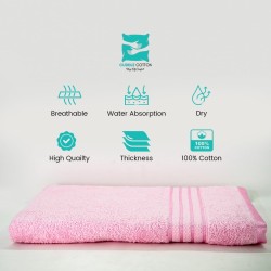 Cuddle Cotton Requisite 100% Cotton Bath Towel, 400 GSM, 70 cm x 147 cm, Blush Pink