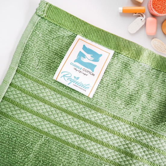 Cuddle Cotton Requisite 100% Cotton Bath Towel, 400 GSM, 70 cm x 147 cm, Emerald Green