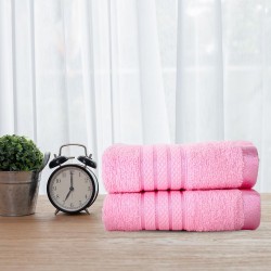 Cuddle Cotton 100% Cotton Requisite Hand Towel Set of 2, 40 cm x 60 cm, 400 GSM, Blush Pink