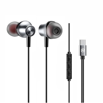 HUMBLE in Ear Wired Earphones with Mic for Type-C Port,10Mm Dynamic Drivers for Enhanced Bass,in Line Controls for Volume and Calls,1.2M Tangle Free Silicone Cable,Wide Compatibility,Metal Alloy Body