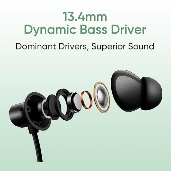 realme Buds Wireless 3 Neo in Ear Bluetooth Neckband with 13.4 Mm Dynamic Bass Boost Driver,Upto 32 Hours Playback,Fast Charge,Ai Enc,45Ms Low Latency,Ip55 Dust&Water Resistannt&Bluetooth V 5.4 Green