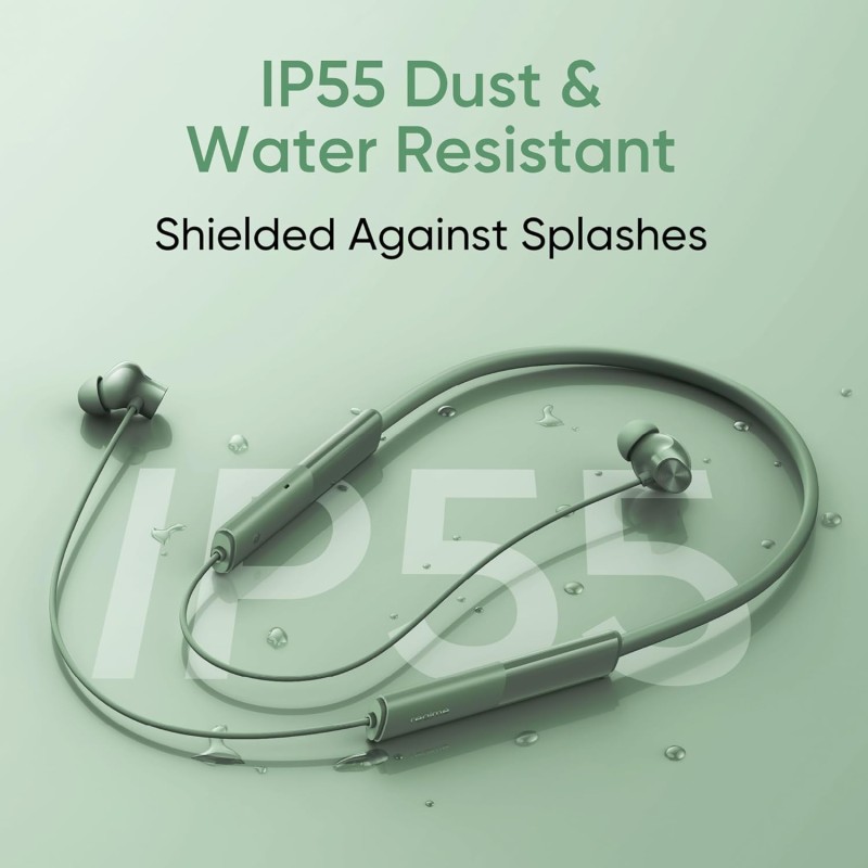 realme Buds Wireless 3 Neo in Ear Bluetooth Neckband with 13.4 Mm Dynamic Bass Boost Driver,Upto 32 Hours Playback,Fast Charge,Ai Enc,45Ms Low Latency,Ip55 Dust&Water Resistannt&Bluetooth V 5.4 Green