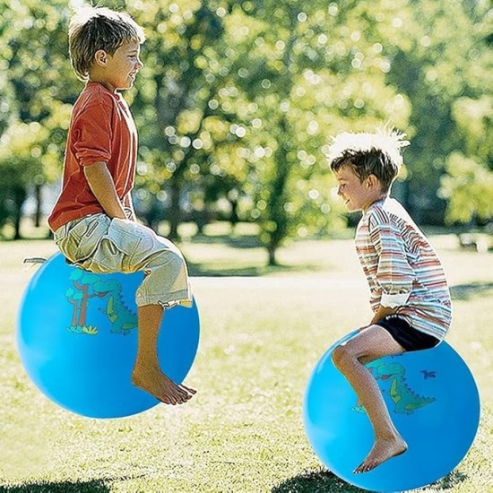 MiniSteps Sit & Bounce Hop Ball for Kids Indoor & Outdoor Jumping Toy, Durable Rubber Bouncing Ball (Size 56cm/22 Inch, Multicolor)