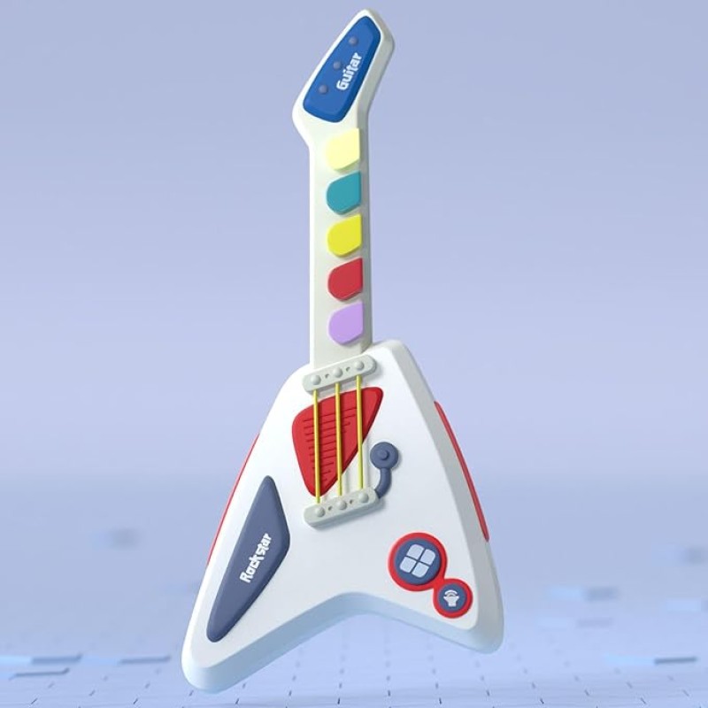Lifelong Cuppy Kids Electric Guitar - 4 Modes| Musical Instrument Toy for Beginners, Ideal for Boys & Girls | Educational & Fun Learning Toy, Small Guitar, Ideal for Early Music Learning for 1+ Years