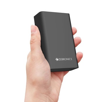 (Refurbished) ZEBRONICS 20000 mAh Compact Power Bank, 22.5W Super Fast Charging, PD3.0 (PPS), Dual Type-C & USB-A, LED Indicator, Metal Body, for All Mobiles, Tablet & Other Devices EnergiTank 20MR1 (Midnight)