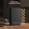 (Refurbished) ZEBRONICS 20000 mAh Compact Power Bank, 22.5W Super Fast Charging, PD3.0 (PPS), Dual Type-C & USB-A, LED Indicator, Metal Body, for All Mobiles, Tablet & Other Devices EnergiTank 20MR1 (Midnight)