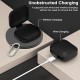 Sounce Premium Silicone Case Cover for OnePlus Buds 3 – 360° Full Protection, Shockproof, Anti-Scratch, Dust-Resistant with Carabiner – Black