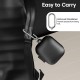 Sounce Premium Silicone Case Cover for OnePlus Buds 3 – 360° Full Protection, Shockproof, Anti-Scratch, Dust-Resistant with Carabiner – Black