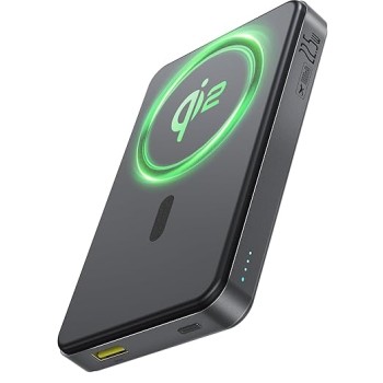 Baseus Airpow II 10000mAh 22.5W Magnetic Wireless Power Bank � Qi2 Certified, MagSafe Compatible, USB-C PD Fast Charging � Cosmic Black