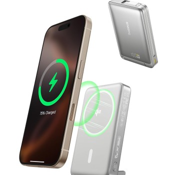 (Refurbished) Baseus QPow 2 10000mAh 30W Fast-Charging Power Bank – Dual Built-in Type-C Cables, Digital Display, PD Compatible – Cluster Black