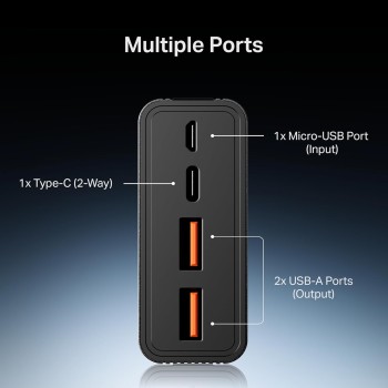 (Refurbished) Boat Energyshroom PB435 20000 mAh 35W Super Fast Charging Power Bank, Smart 12 Layer Protection (4X Output Ports, Supports Android, iPhone, Tablets, Earbuds, etc.) (Onyx Black) (Refurbished) Boat Energyshroom PB435 20000 mAh 35W Super Fast Charging Power Bank, Smart 12 Layer Protection (4X Output Ports, Supports Android, iPhone, Tablets, Earbuds, etc.) (Onyx Black)